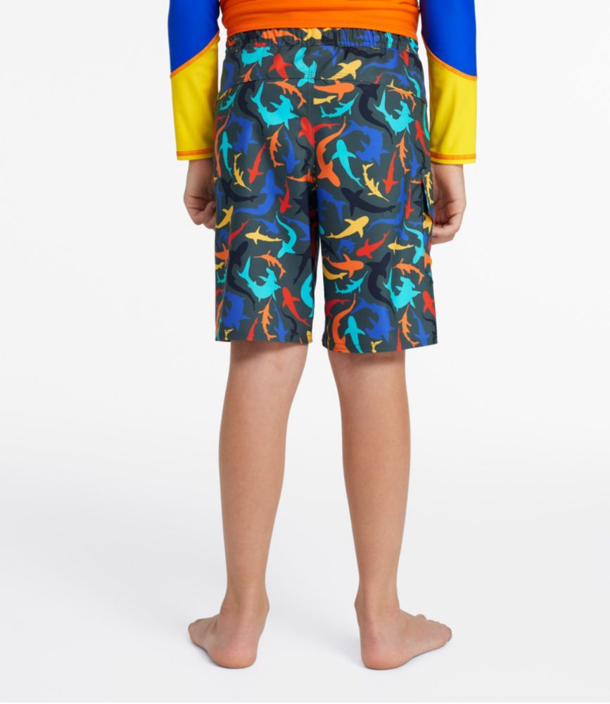 Boys' Beansport Board Shorts, Blue Water Hibiscus, small image number 3
