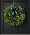 Green Tartan Fir Wreath 24", One Color, small image number 1