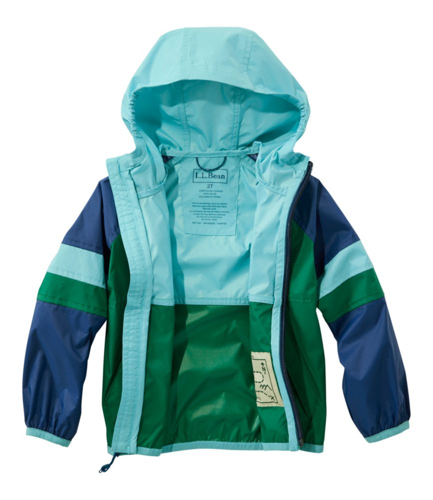 Toddlers' Wind and Rain Jacket, Bright Orange/Bold Aqua, small image number 5