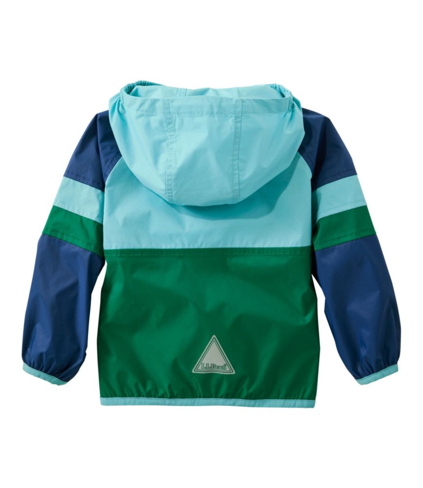 Toddlers' Wind and Rain Jacket, Bright Orange/Bold Aqua, small image number 6