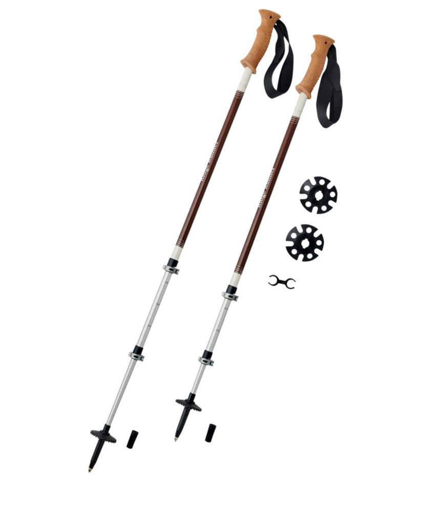 L.L.Bean Ridge Runner Hiking Poles, Tall, Currant/Silver Birch, small image number 1