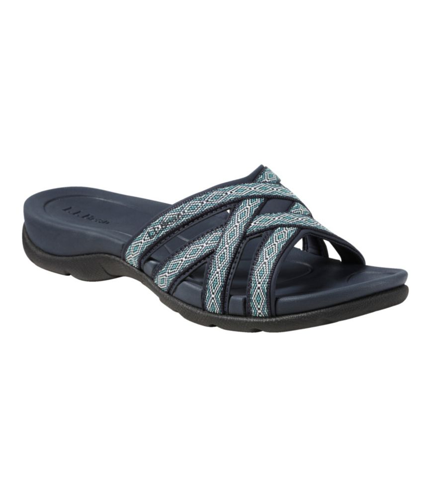 Women's Boothbay Slide Sandals, Print, Blue Green Geo, small image number 6