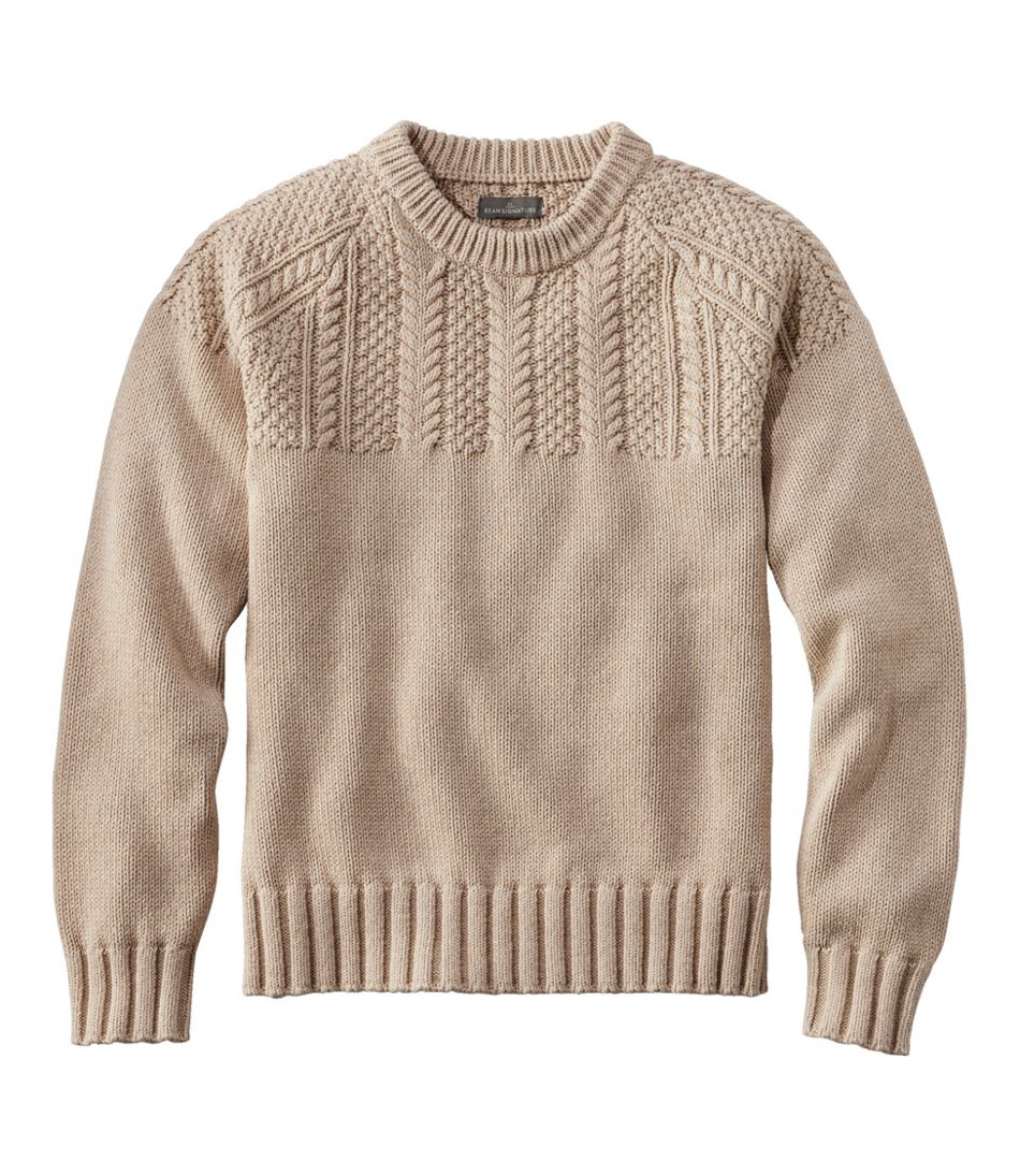 Men's 100% Organic Cotton Fisherman Crew Sweater