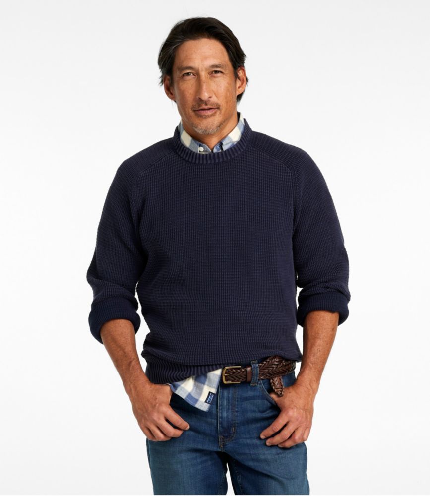 Ll bean textured cotton sweater best sale