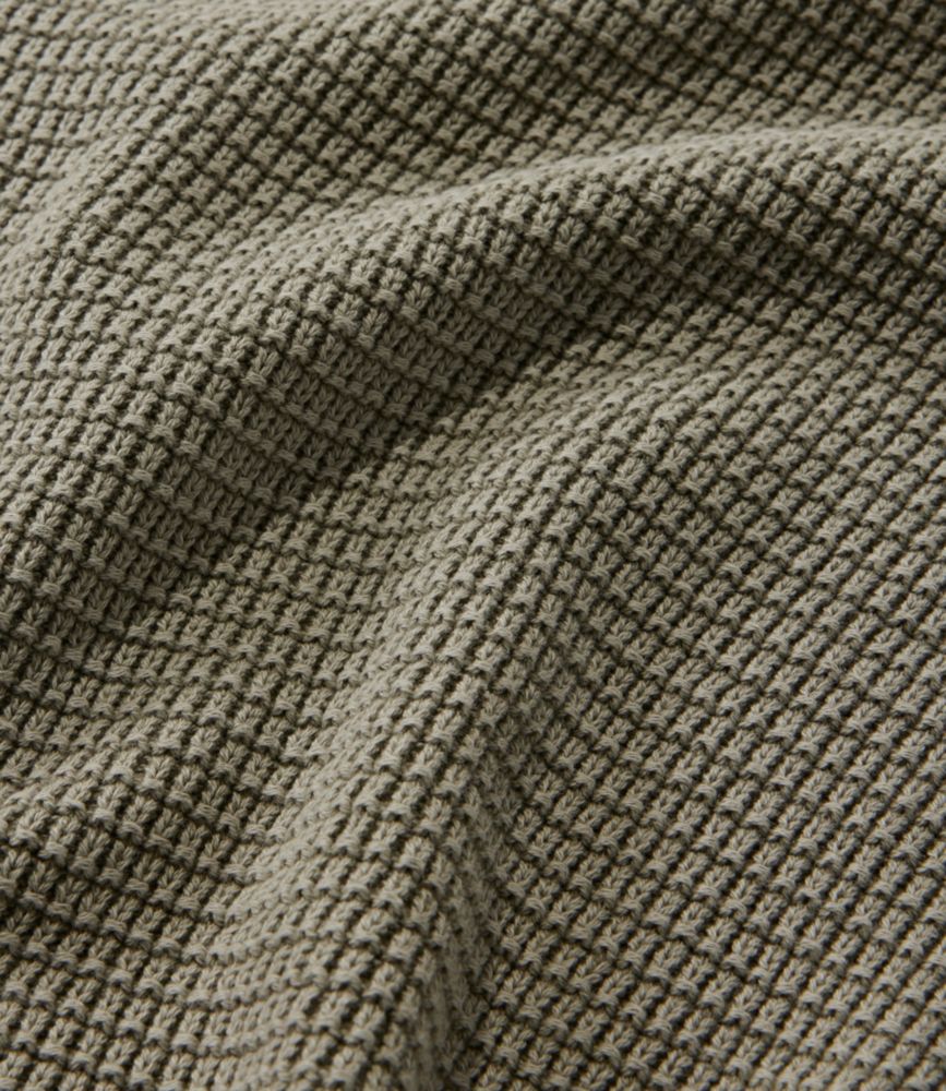 Men's Sunwashed Textured Cotton Sweater, Quarter-Zip, Classic Navy, small image number 7