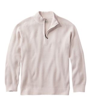 Men's Sunwashed Textured Cotton Sweater, Quarter-Zip