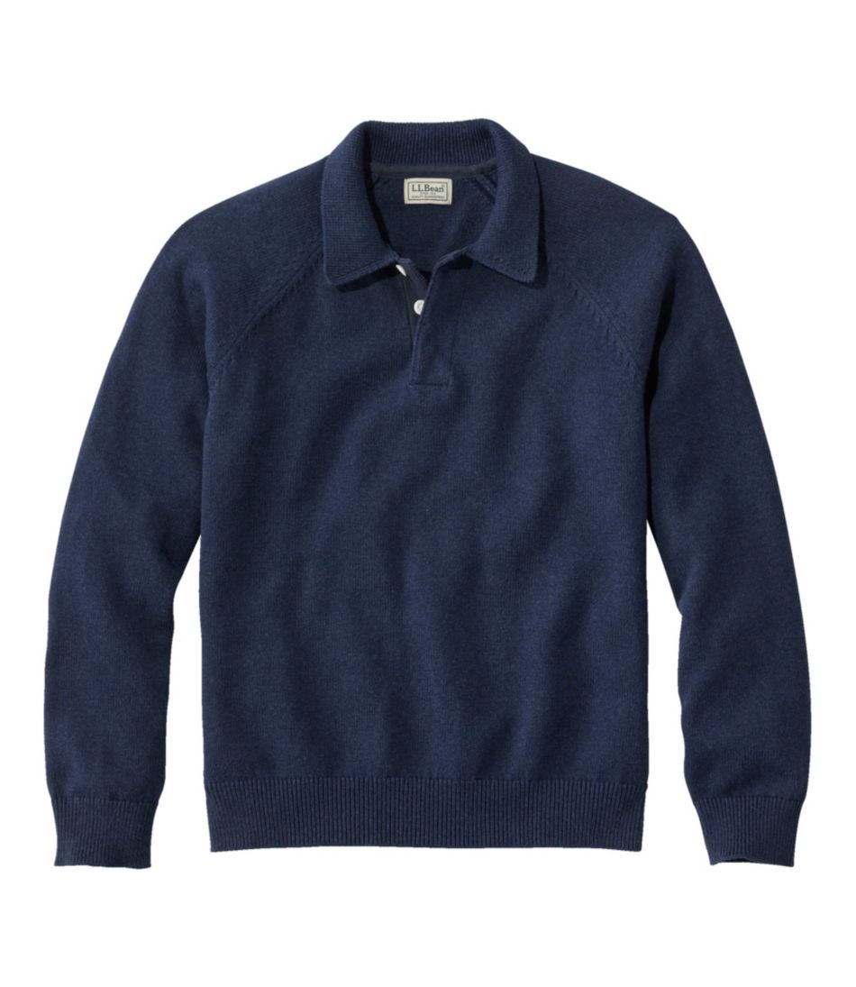 Men's Wicked Soft Cotton/Cashmere Sweater, Rugby Polo | Sweaters at L.L ...