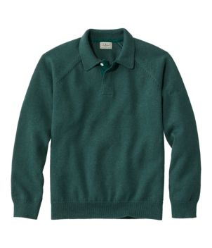 Men's Wicked Soft Cotton/Cashmere Sweater, Rugby Polo