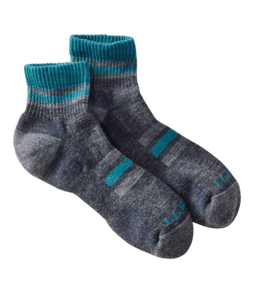 Adults' Katahdin Hiker Socks, 1/4 Crew Stripe