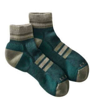 Adults' Katahdin Hiker Socks, 1/4 Crew Stripe