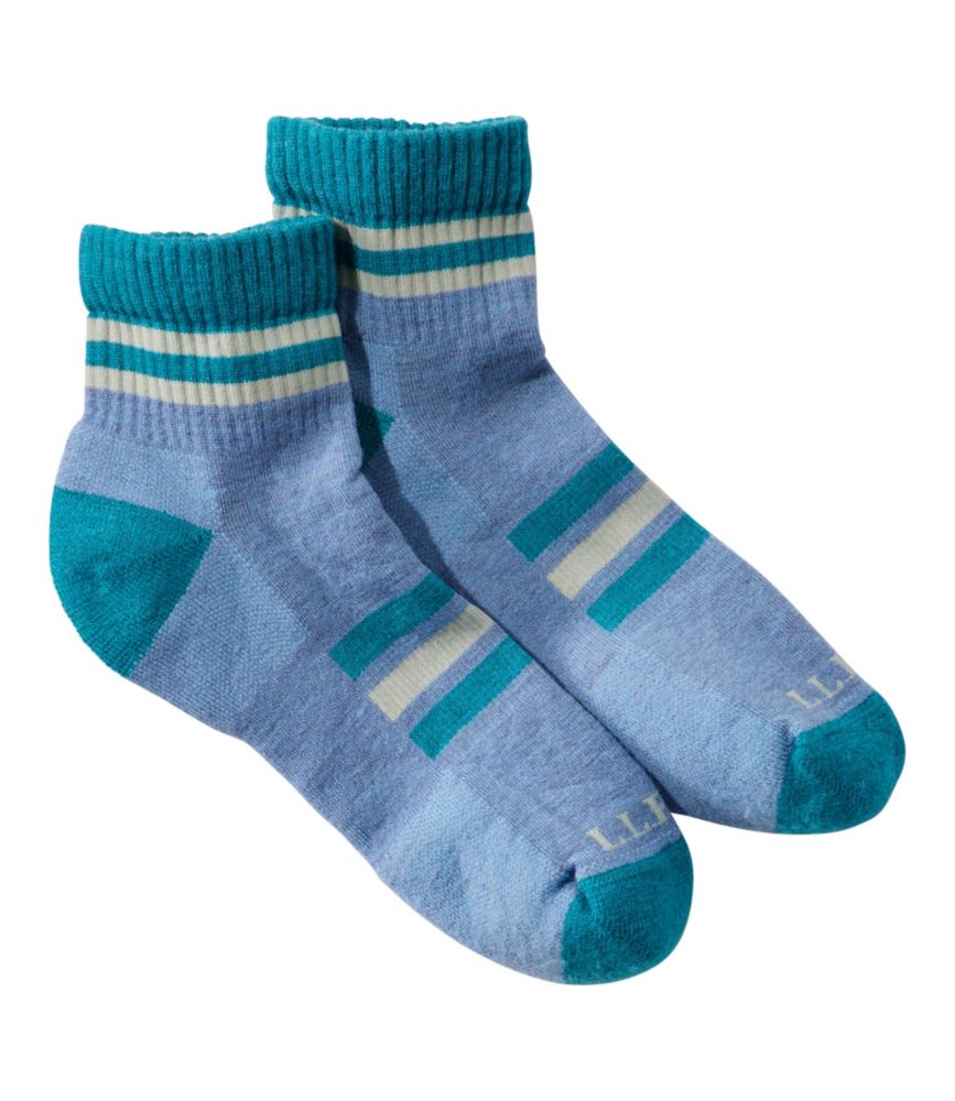 Adults' Katahdin Hiker Socks, 1/4 Crew Stripe