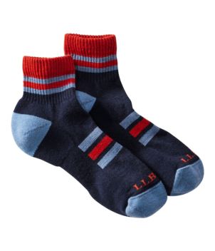 Adults' Katahdin Hiker Socks, 1/4 Crew Stripe