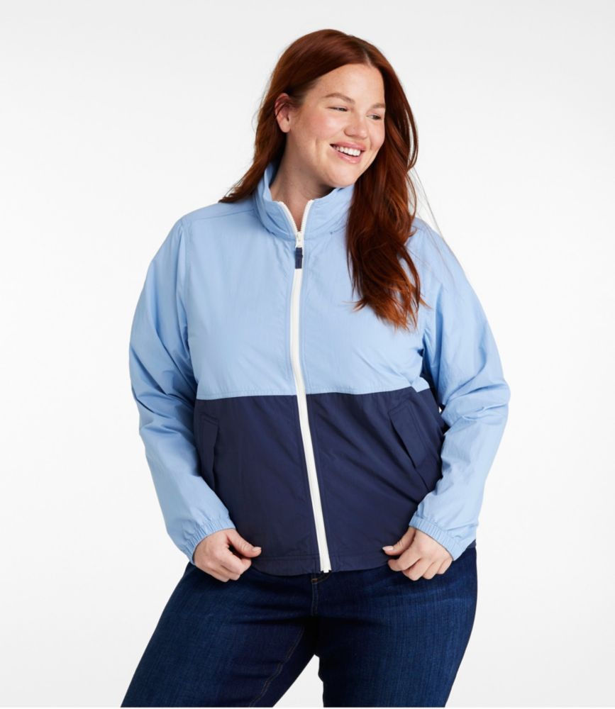 Women's Light and Airy Windbreaker, Lake/Carbon Navy, small image number 2
