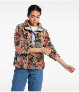 Women's Bean's Sherpa Fleece Pullover, Print