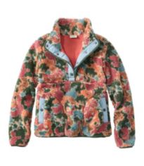 Women's Bean's Sherpa Fleece Jacket, Print