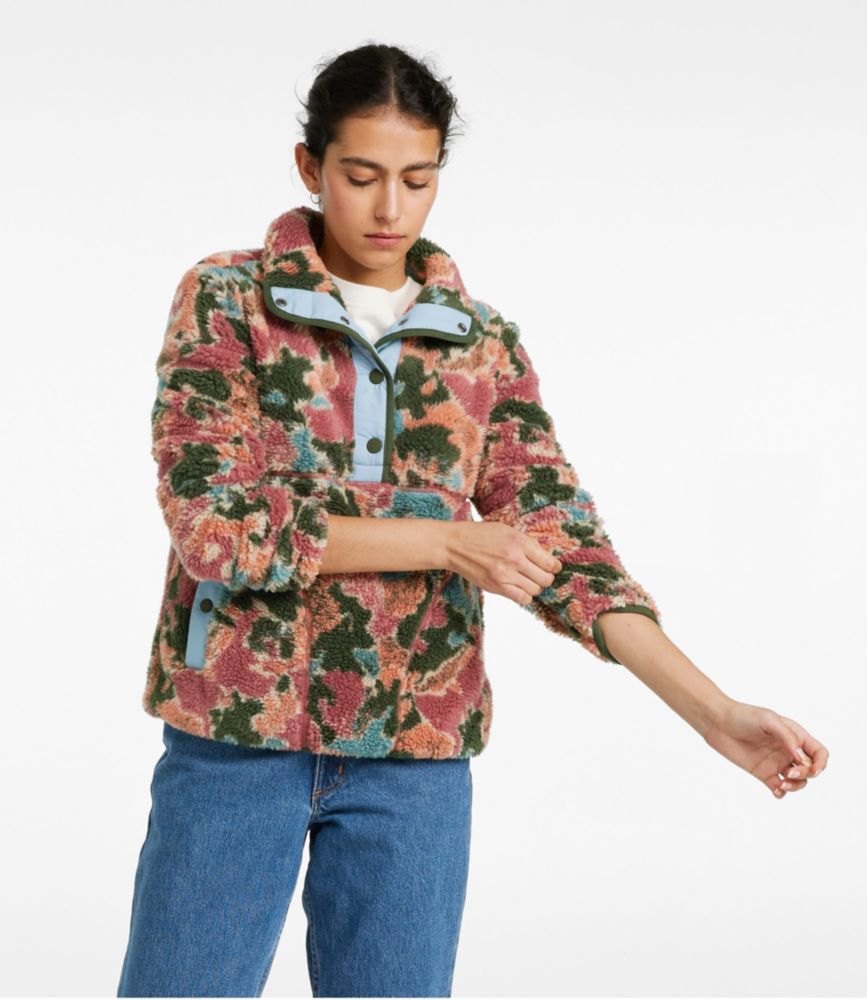 Women's Bean's Sherpa Fleece Pullover, Print