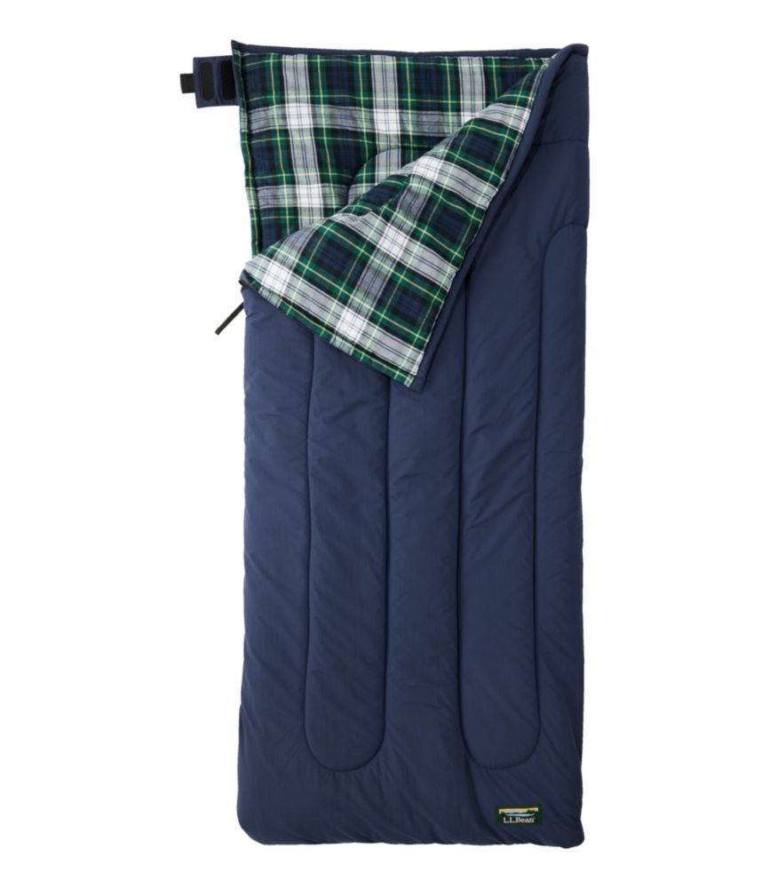 Kids' L.L.Bean Flannel Lined Camp Sleeping Bag, 40°