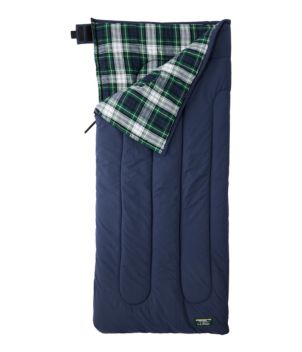 Kids' L.L.Bean Flannel Lined Camp Sleeping Bag, 40°