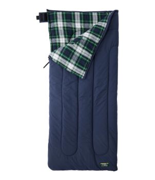 Kids' L.L.Bean Flannel Lined Camp Sleeping Bag, 40°, New