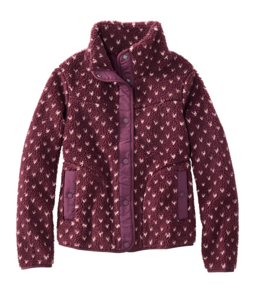 Women's Bean's Sherpa Fleece Jacket, Print