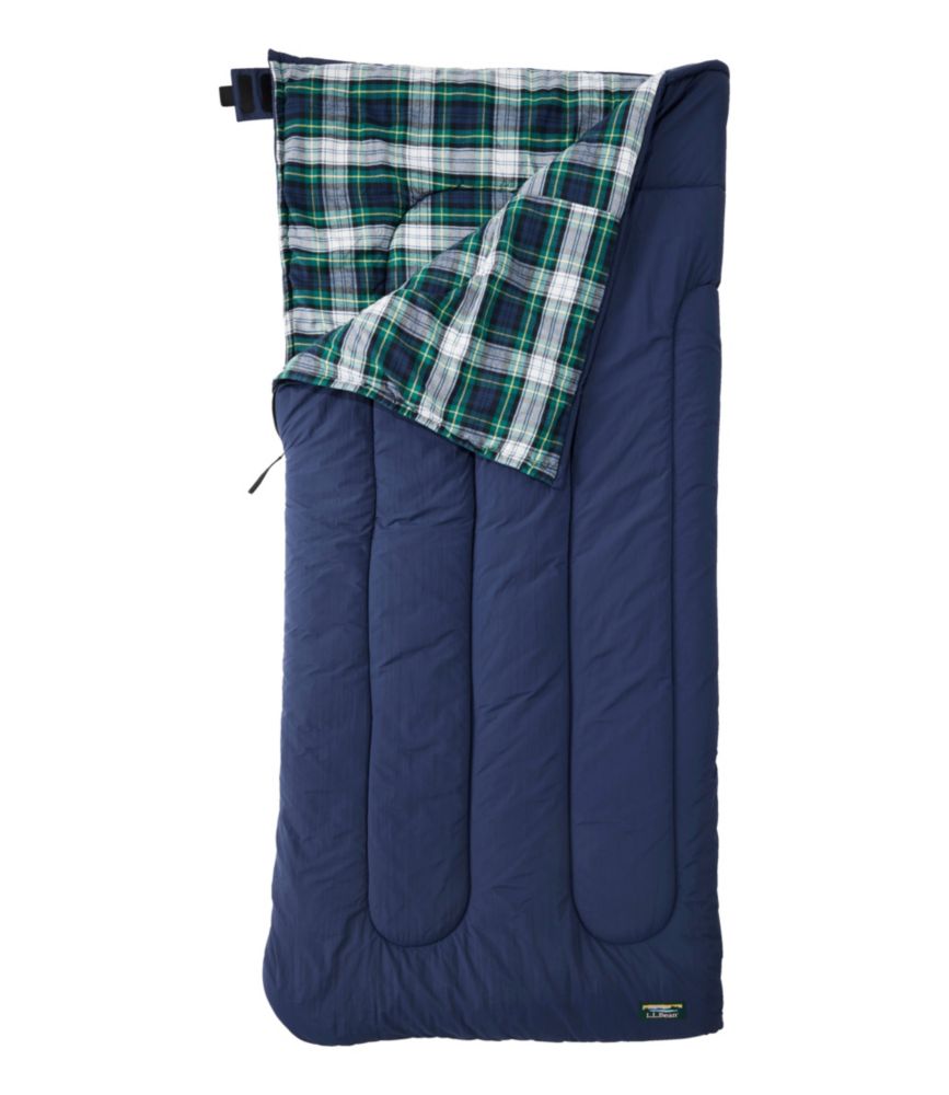 Adults' L.L.Bean Flannel Lined Camp Sleeping Bag, 20°