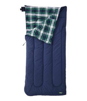 Adults' L.L.Bean Flannel Lined Camp Sleeping Bag, 20°, New