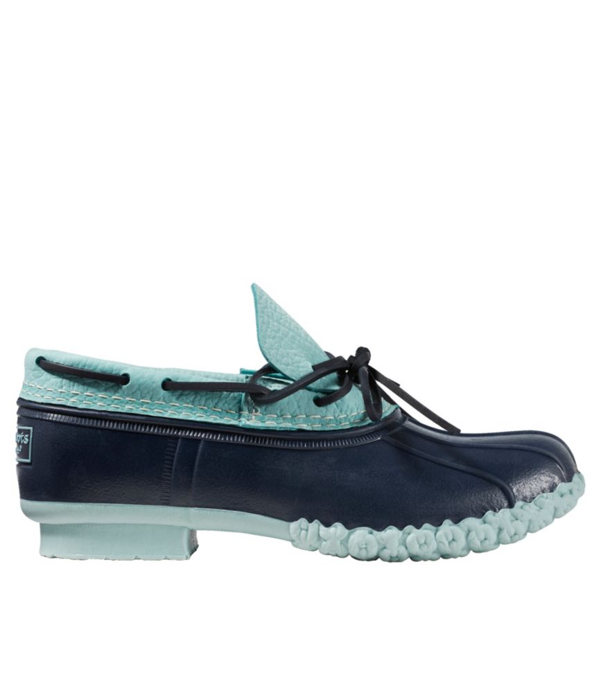 Women's Bean Boots, Rubber Mocs, Smoky Blue/Bright Navy/Smoky Blue, small image number 1