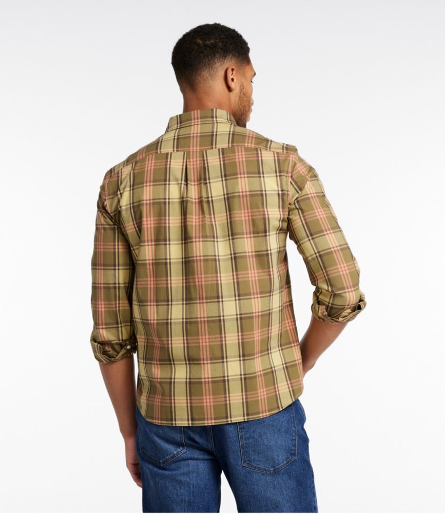Men's Signature Stretch Poplin Shirt, Long-Sleeve, Slim Fit, Navy Night, small image number 3