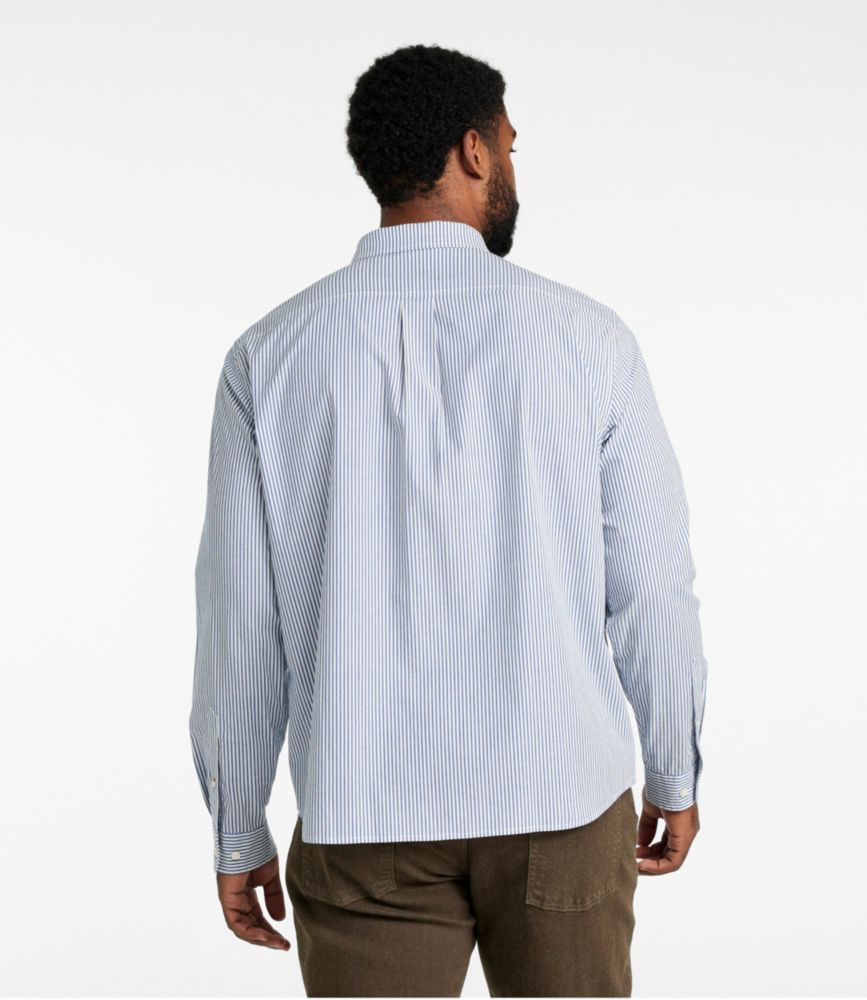 Men's Signature Stretch Poplin Shirt, Long-Sleeve, Slim Fit, Navy Night, small image number 5