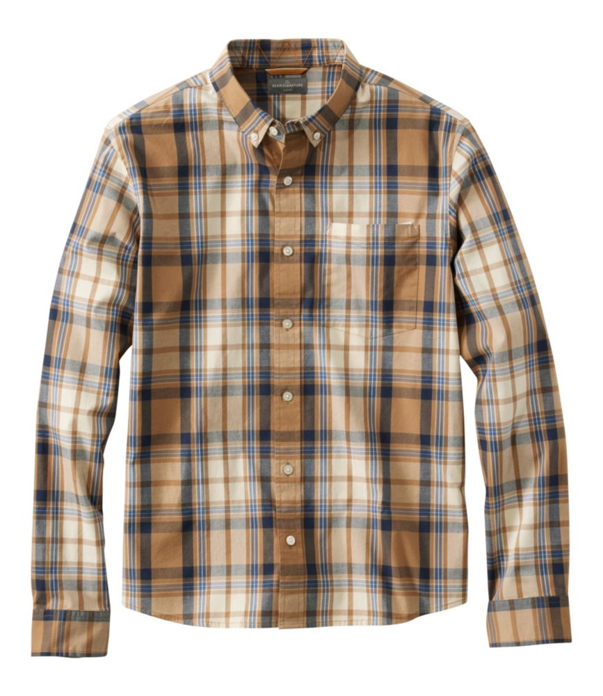 Men's Signature Stretch Poplin Shirt, Long-Sleeve, Slim Fit