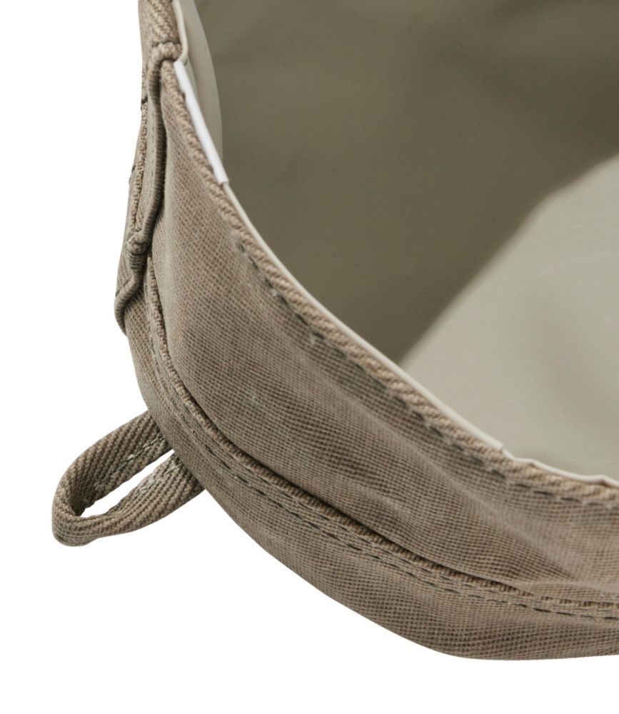 Waxed-Canvas Dog Bowl, Khaki Brown, small image number 3