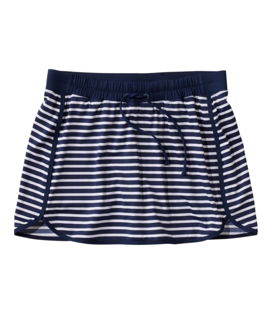 Women's UPF 50+ Knit Skort, Print, Darkest Navy Sailor Stripe, small image number 1