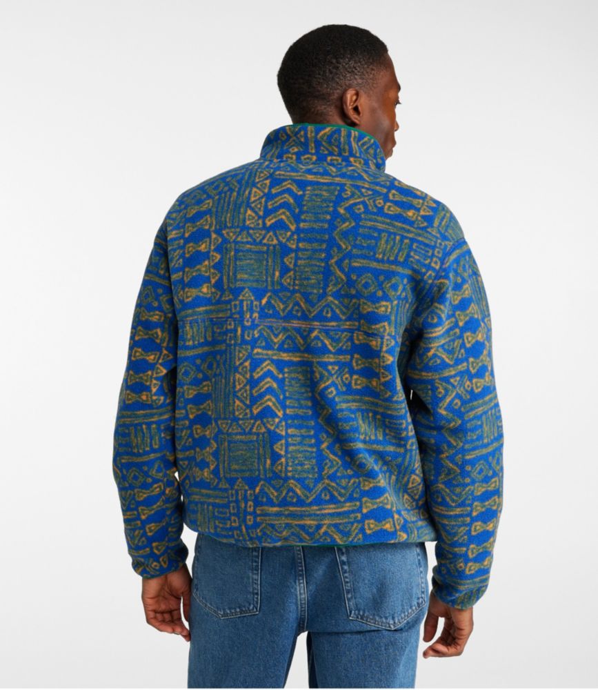 Adults' Bean's Classic Fleece Pullover, Print, Rangeley Blue Landscape, small image number 3