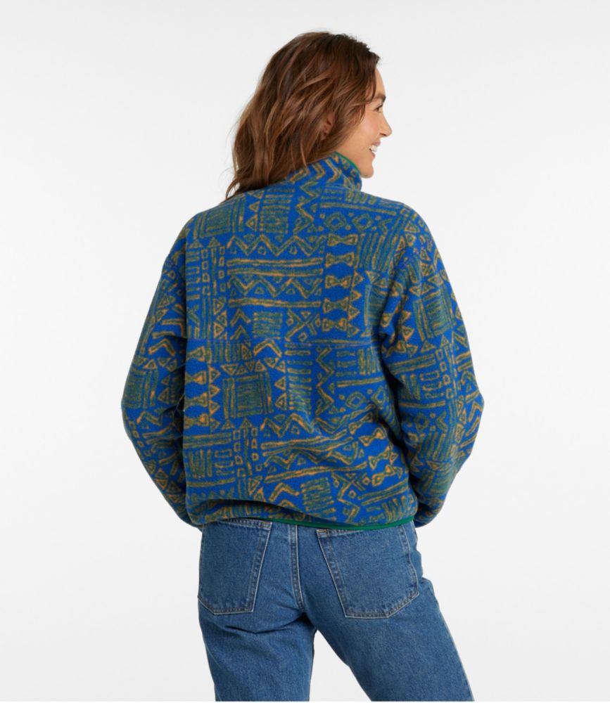Adults' Bean's Classic Fleece Pullover, Print, Rangeley Blue Landscape, small image number 5