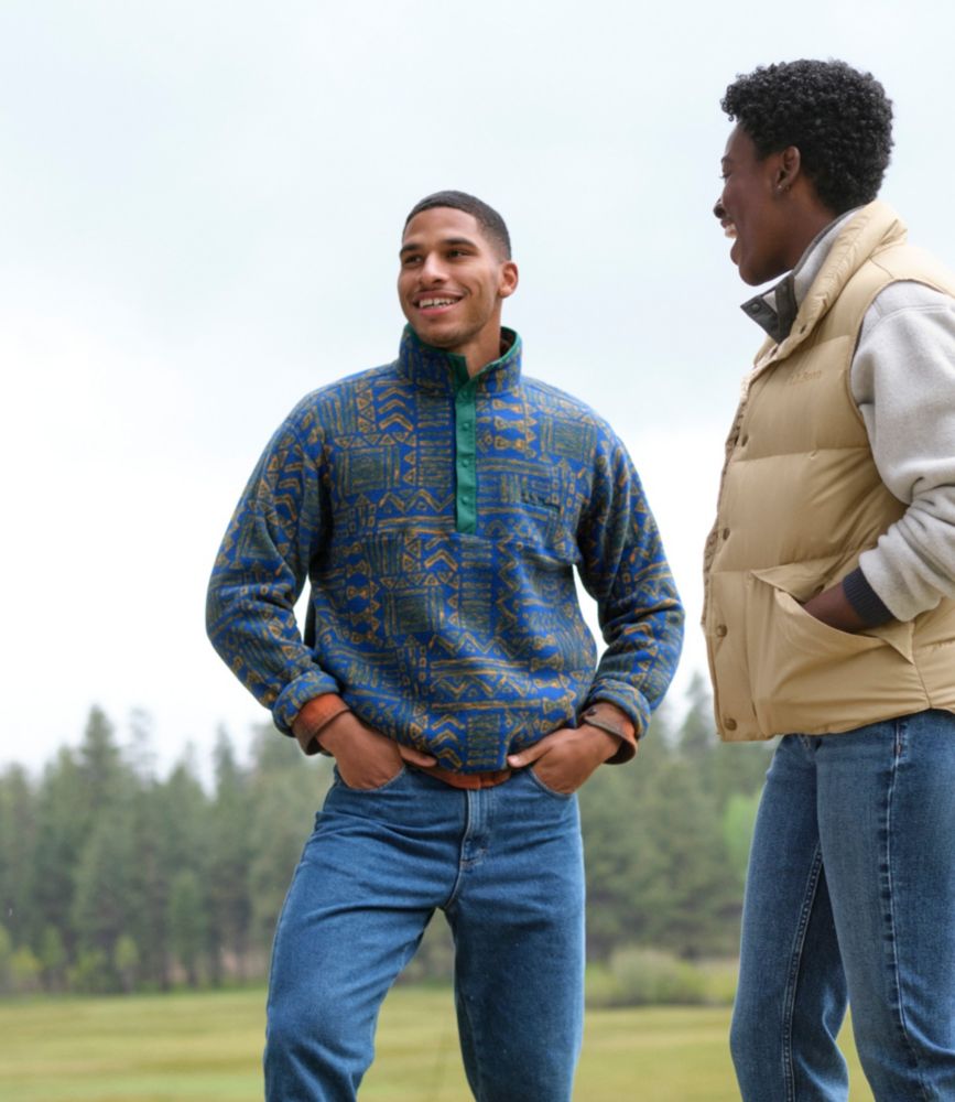 Adults' Bean's Classic Fleece Pullover, Print