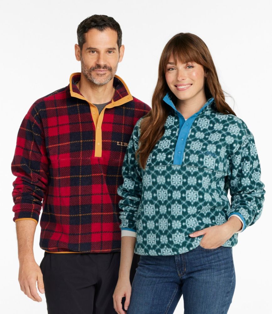 Adults' Bean's Classic Fleece Pullover, Print