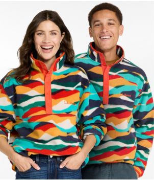 Adults' Bean's Classic Fleece Pullover, Print