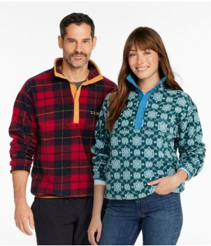 Adults' Bean's Classic Fleece Pullover, Print