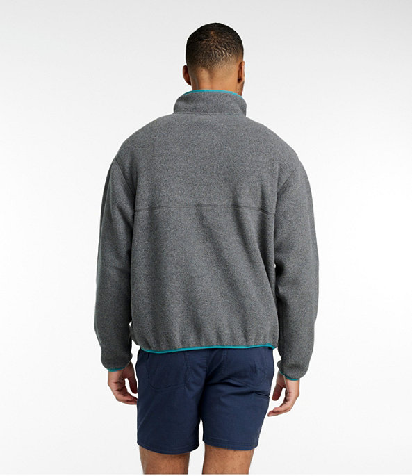 Unisex Classic Snap Fleece Pullover, Charcoal Heather, large image number 3