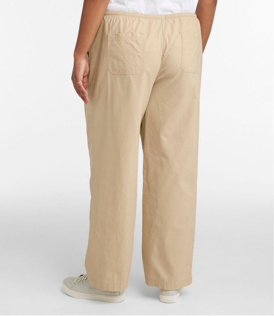 Women's Sunwashed Canvas Pants, High-Rise Straight-Leg | Pants at L.L.Bean