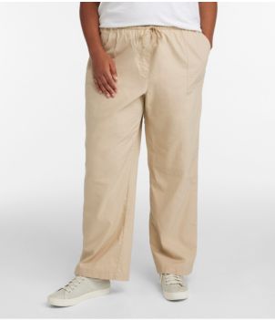 Women's Sunwashed Canvas Pants, High-Rise Straight-Leg