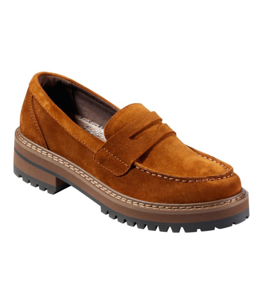 Women's Camden Hills Penny Loafers, Suede, Syrup, small image number 6