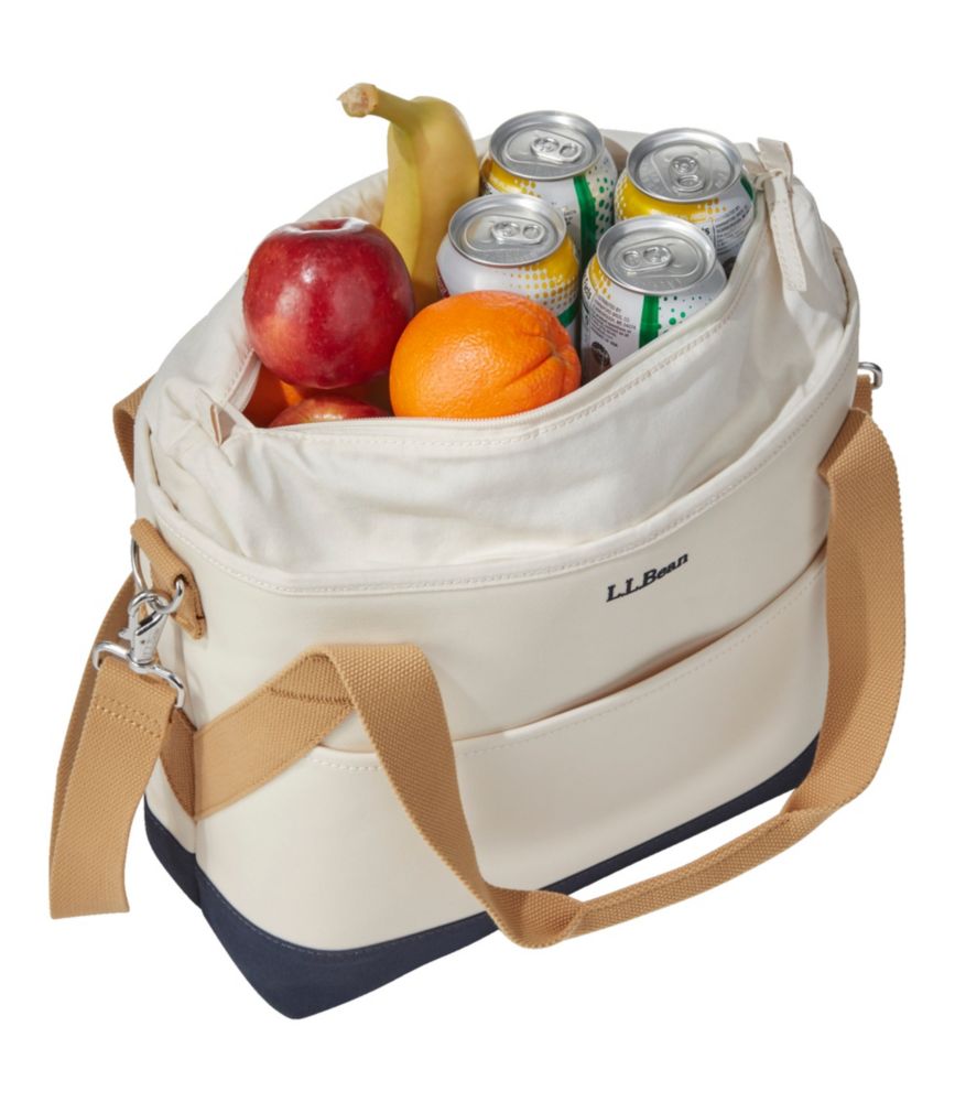 Nor'easter Insulated Tote, Medium, Classic Navy/Cream/Canyon Khaki, small image number 4