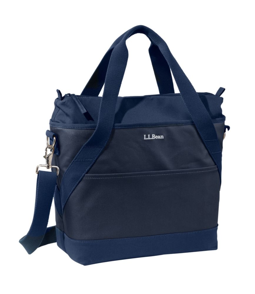 LLBean NorEaster Tote Bag - Classic Navy/Cream/Khaki