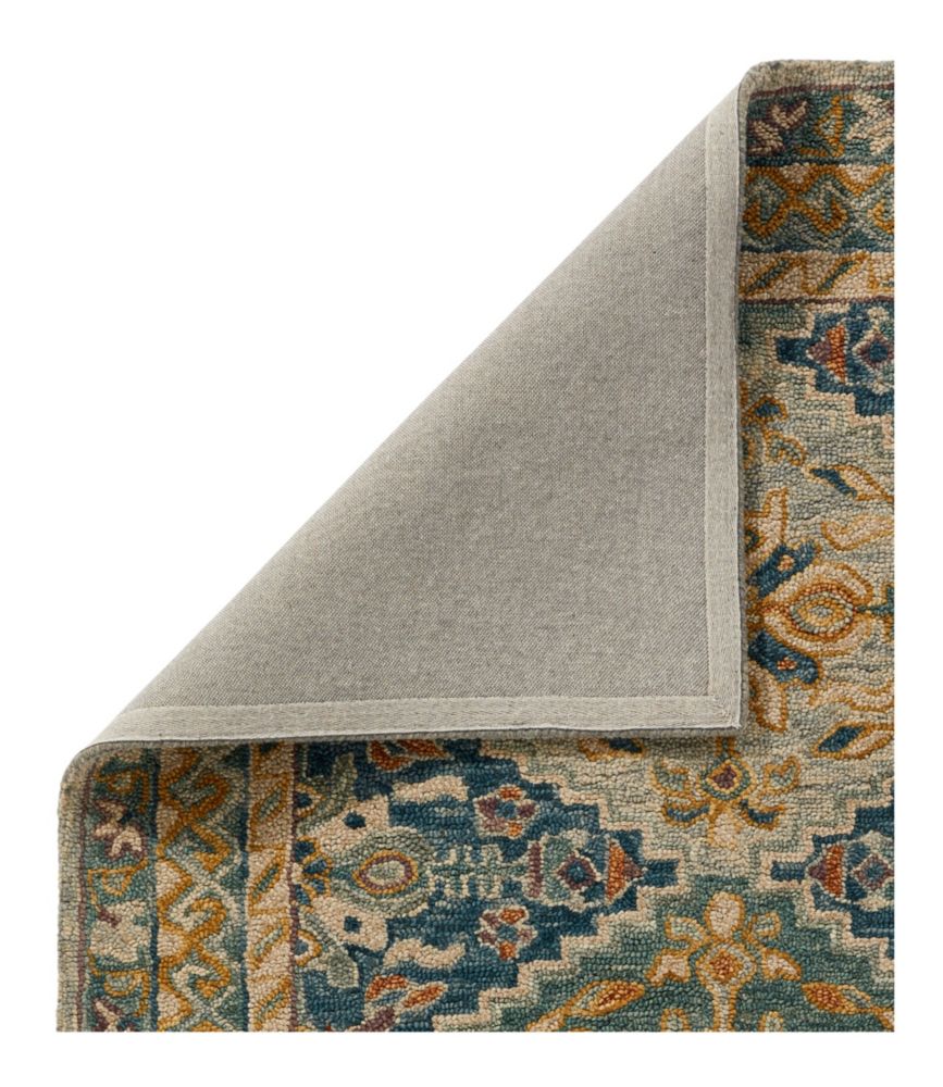 Bordered Medallion Wool Tufted Runner