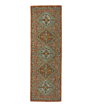 Bordered Medallion Wool Tufted Runner