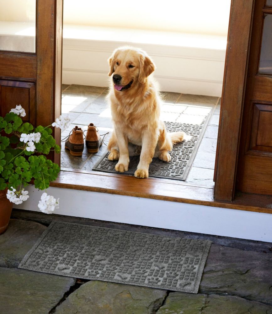 Recycled Waterhog 2' x 5' Wide Doormat, Dog Bones and Paws, , small image number 5