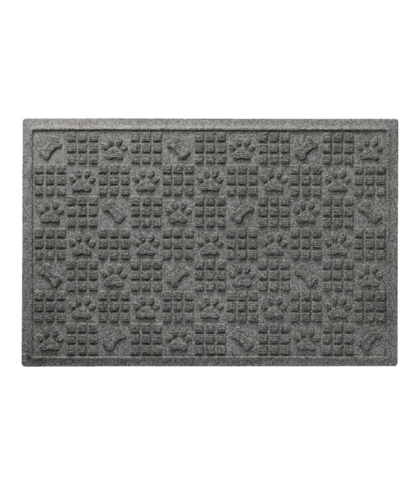 Waterhog Dog Bones and Paws Mat, Medium Gray, small image number 1