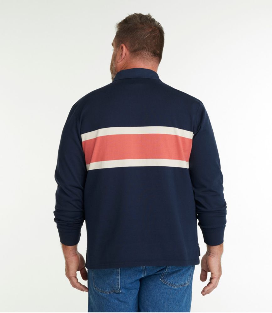 Men's Bean's Vintage Soft Rugby, Chest Stripe, Cadet Blue, small image number 5