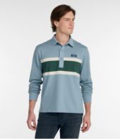 Men s Bean s Vintage Soft Rugby Chest Stripe Polo Shirts at